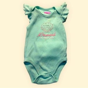 Mermaid in Training Infant Girl One Piece Bodysuit Outfit
